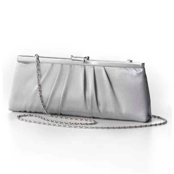 Jessica McClintock Handbags - Gunne Sax by Jessica McClintock® Pleated Satin Convertible Clutch
